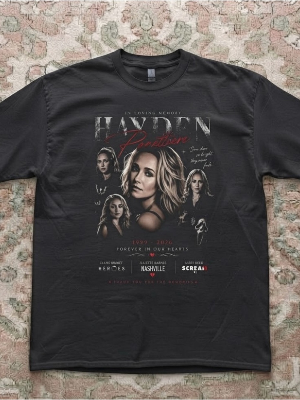 Hayden Panettiere Tribute Memorial  Bootleg Rap Tee T-Shirt